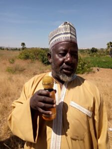 Mal. Mato : Chairman of vegetable farmers Association addressing the participants